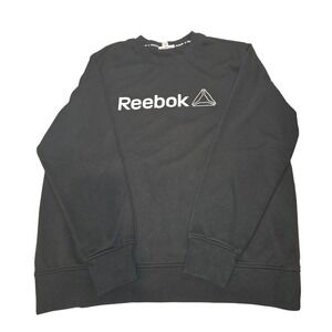 Reebok Men's Black Sweatshirt Crew Neck Pullover SZ S‎